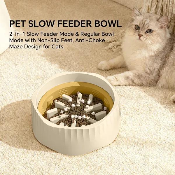 ชามอาหารและน้ำสัตว์เลี้ยง ปรับโหมดกินช้า (Slow Feeder)